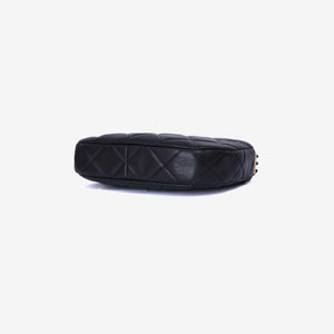 Chanel 24C Hobo Bag in Black Grained Calfskin with Gold Hardware