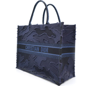 Camouflage Blue Large Book Tote