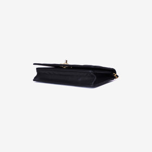 Chanel Camellia Wallet on Chain in Black Caviar Leather with Gold Hardware