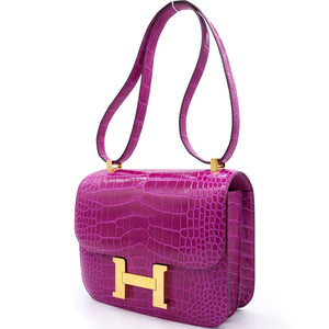 Shiny Alligator Constance 24 Rose Scheherazade