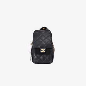 Chanel 25 Small in Black Caviar Leather with Gold Hardware