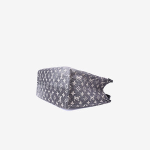 Louis Vuitton OnTheGo MM Tote Bag in Black Monogram Jacquard Denim
