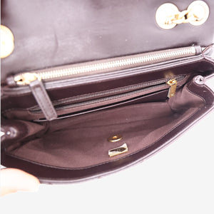 Chanel Classic Flap Bag in Brown Lambskin Leather with Gold Hardware