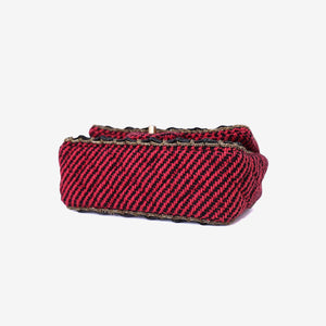 Chanel Classic Single Flap Mini Bag in Multicolour Braided Quilted Wool and Beaded Trim with Gold Hardware