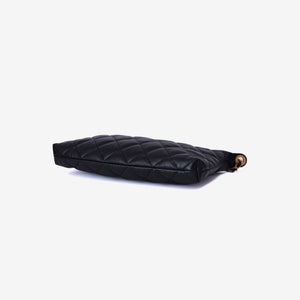 Chanel Matelassé Small Hobo Shoulder Bag in Black Lambskin Leather with Gold Hardware