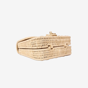 Chanel Mini Flap Bag with Top Handle in Beige Braided Rattan with Gold Hardware (Contact to Enquire)