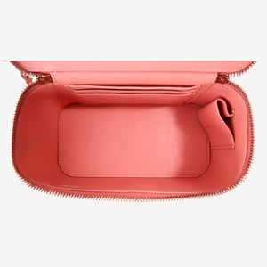 Chanel Quilted Top Handle Vanity Case in Pink Lambskin with Gold Hardware (Contact to Enquire)