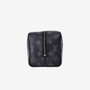 Louis Vuitton Locker Dopp Kit in Black Monogram Eclipse Canvas with Ruthenium Hardware