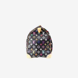 Louis Vuitton Speedy 45 Handbag in Noir Monogram Multicolor Canvas with Leather Trim (Contact to Enquire)