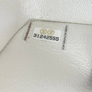 Mini Rectangular Flap Pearl White Calfskin