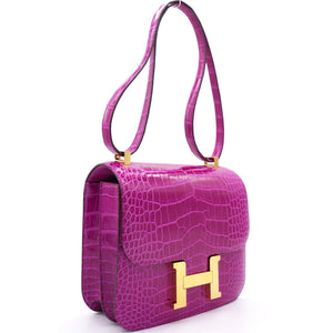 Shiny Alligator Constance 24 Rose Scheherazade