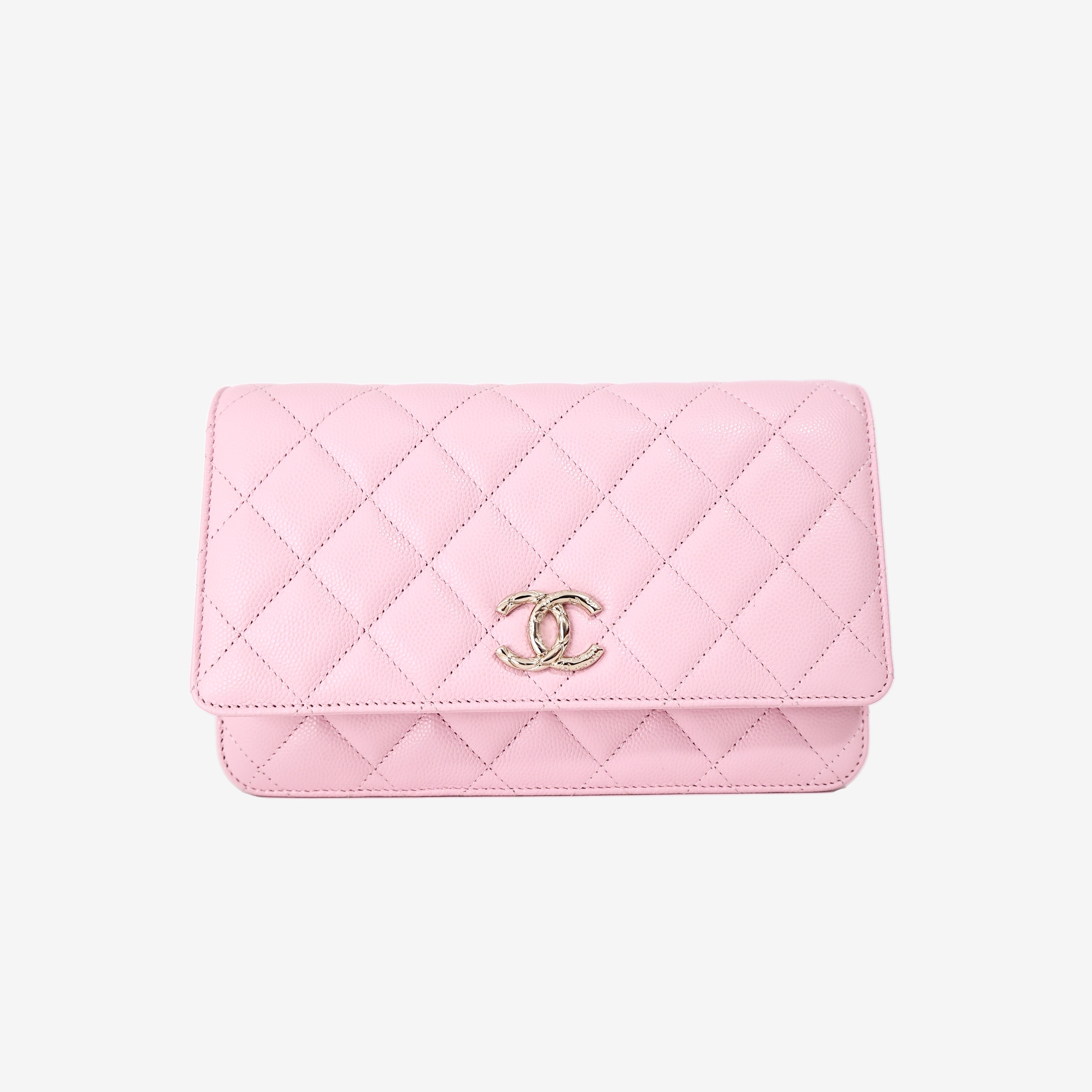 Chanel Wallet on Chain in Pink Caviar Leather with Gold Hardware (Contact to Enquire)