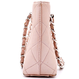 Pearlecent Pink Quilted Vintage Small Tote Bag