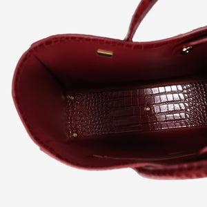 Chanel 26S Matthieu Blazy Shopping Bag Large in Red Crocodile Embossed Calfskin Leather with Gold Hardware (Contact to Enquire)