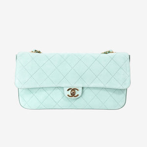 Chanel 26S Matthieu Blazy Souplissimo Maxi Flap Bag in Green Suede Calfskin Leather with Gold Hardware (Contact to Enquire)