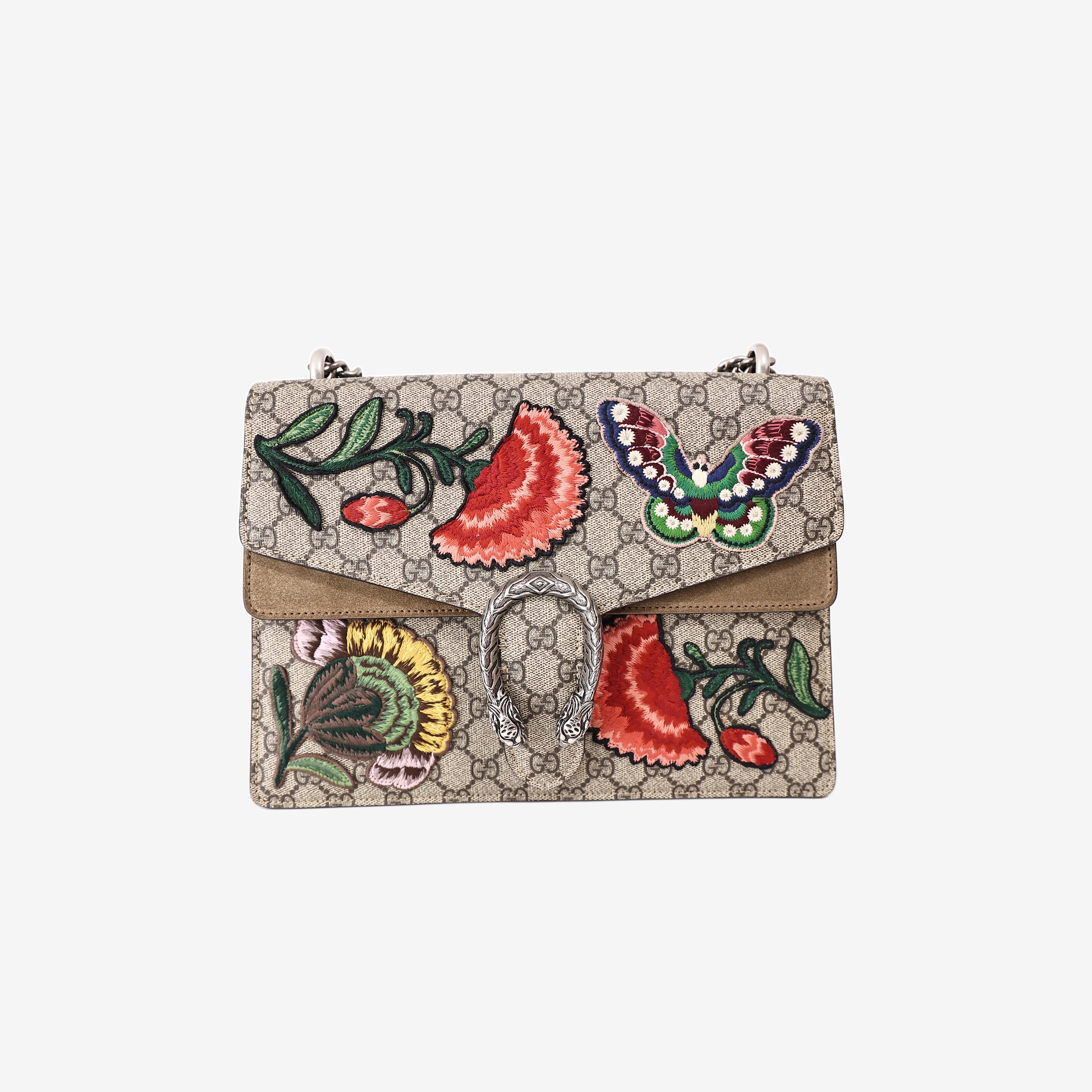 Gucci Dionysus Embroidered GG Shoulder Bag in Multicolour Canvas with Silver Hardware (Contact to Enquire)