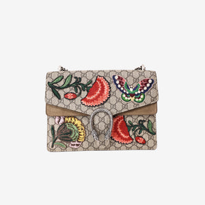 Gucci Dionysus Embroidered GG Shoulder Bag in Multicolour Canvas with Silver Hardware (Contact to Enquire)