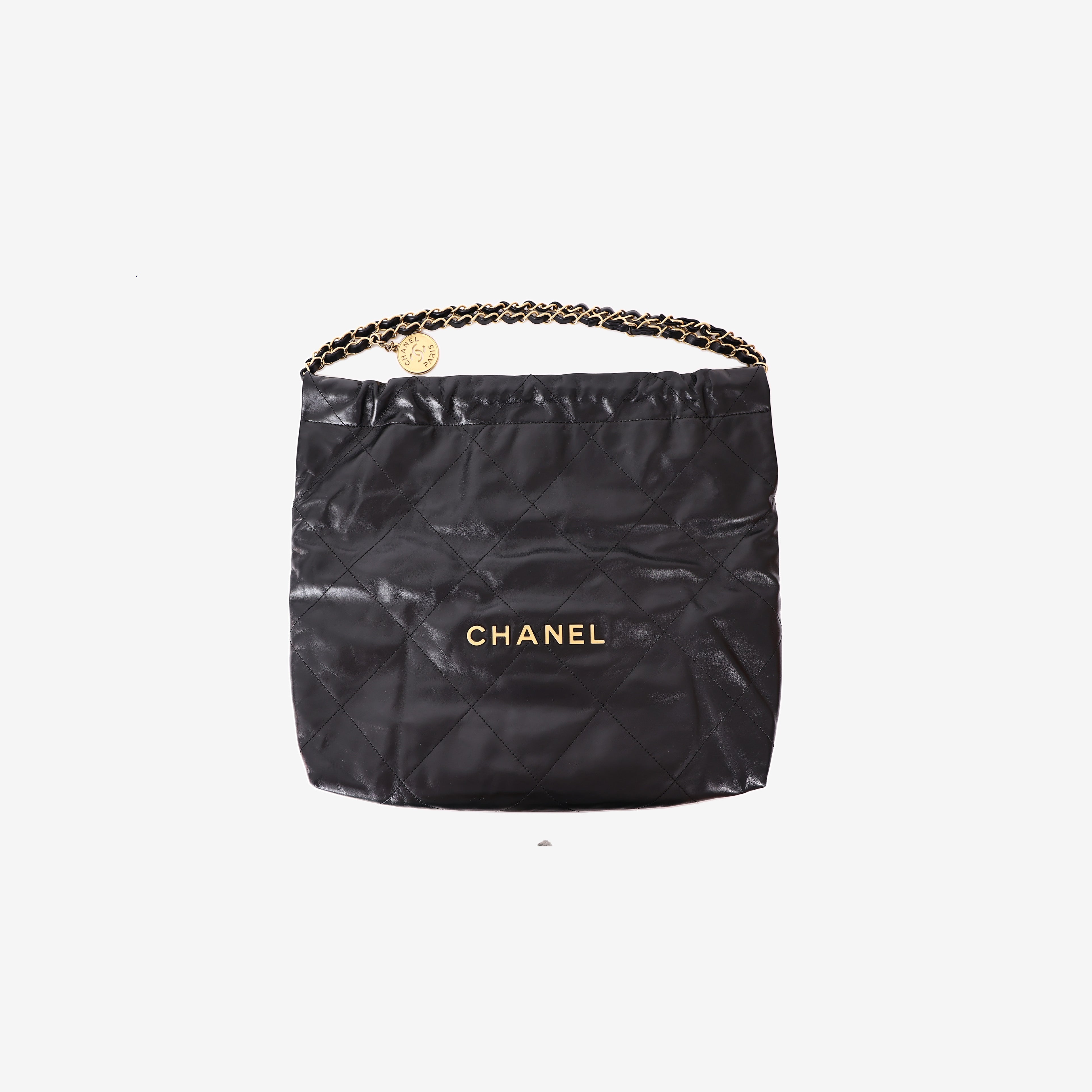 Chanel 22 Small Bag in Black Lambskin with Gold Hardware (Contact to Enquire)
