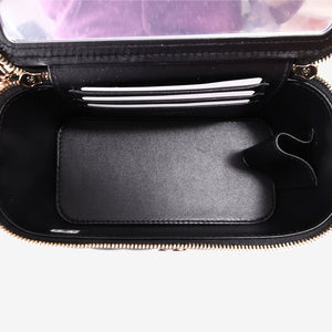 Chanel Classic Vanity Case with Chain in Black Caviar Leather with Gold Hardware (Contact to Enquire)