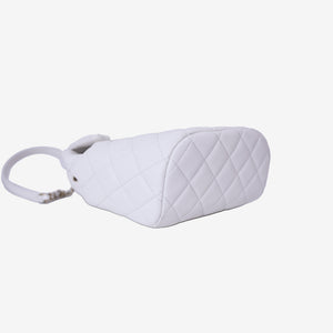 Chanel Urban Spirit Mini Backpack in White Caviar Leather with Silver Hardware