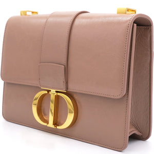 Shiny Crinkled Lambskin 30 Montaigne Flap Bag Fard