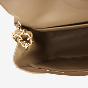 Chanel 26S Matthieu Blazy Maxi Flap Bag in Dark Beige Suede Calfskin Leather with Gold Hardware (Contact to Enquire)