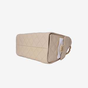 Chanel 25 Small Bag in Beige Calfskin Leather with Gold Hardware (Contact to Enquire)