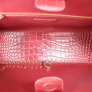 Chanel 26S Matthieu Blazy Shopping Bag Small in Red Crocodile Leather with Gold Hardware (Contact to Enquire)