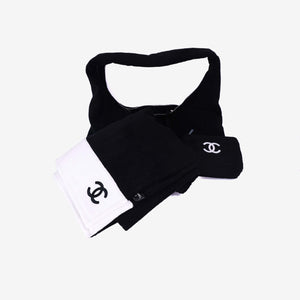 Chanel Beachwear Set in Black/White Cotton (Contact to Enquire)