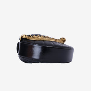 Chanel Mini Bow Hobo Pouch in Black Calfskin Leather with Gold Hardware (Contact to Enquire)