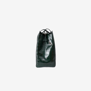 Chanel 26S Matthieu Blazy Crocodile-Embossed Tote Bag in Dark Green Calfskin with Gold Hardware (Contact to Enquire)