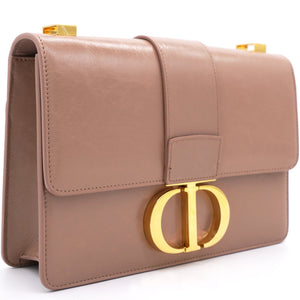 Shiny Crinkled Lambskin 30 Montaigne Flap Bag Fard