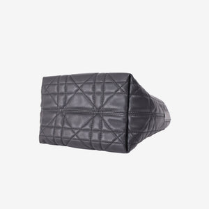Dior Small Toujours Vertical Tote Bag in Black Calfskin with Gold Hardware