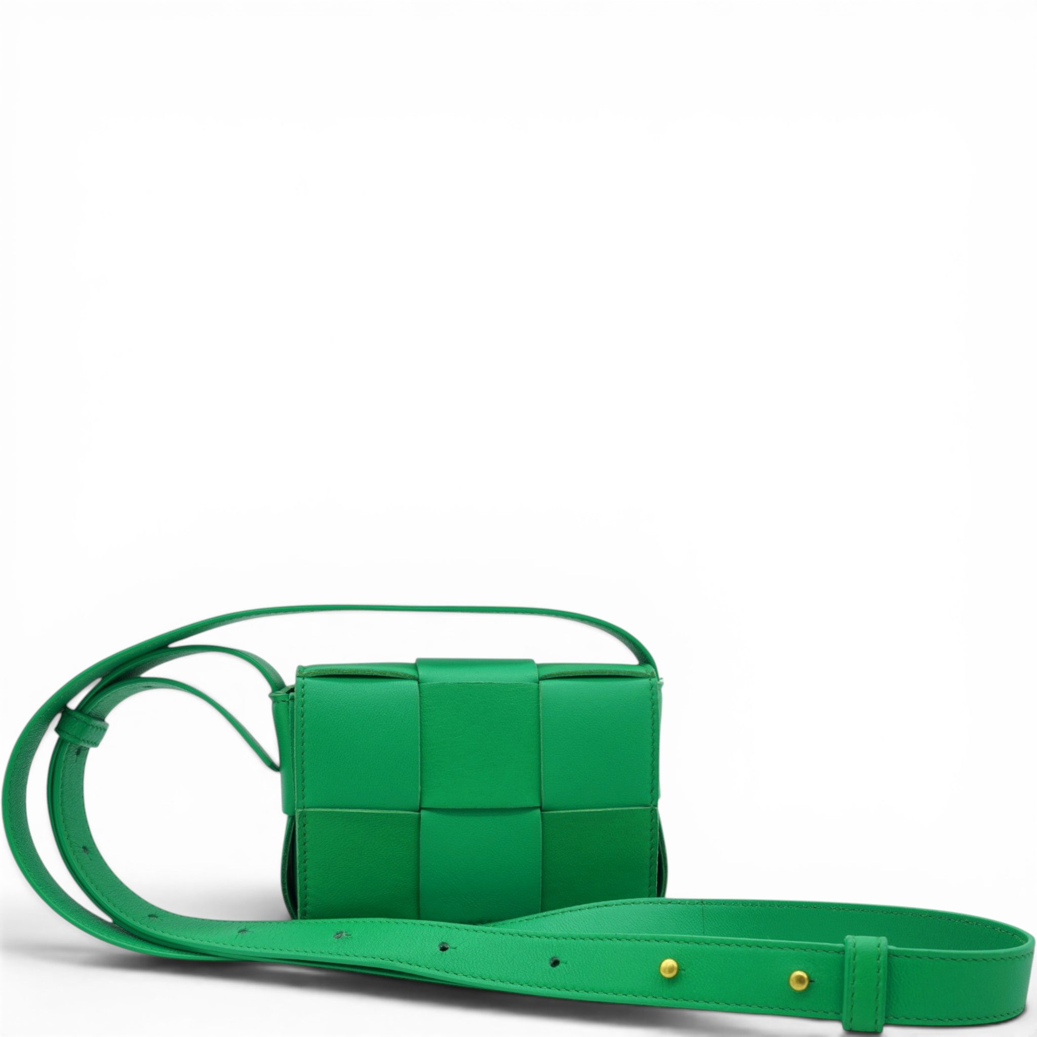 Candy Cassette Intrecciato Mini Leather Crossbody Bag