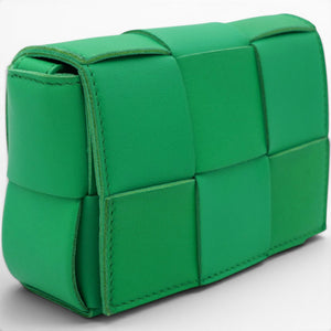 Candy Cassette Intrecciato Mini Leather Crossbody Bag