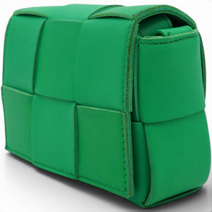 Candy Cassette Intrecciato Mini Leather Crossbody Bag