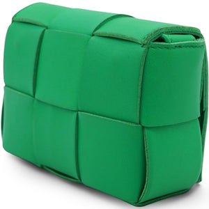 Candy Cassette Intrecciato Mini Leather Crossbody Bag