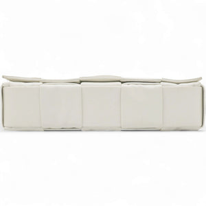 Lambskin Maxi Intrecciato Small Cassette Crossbody Bag White