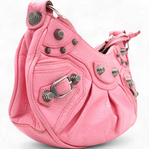 Agneau Arena Le Cagole Shoulder Bag XS Candy Pink