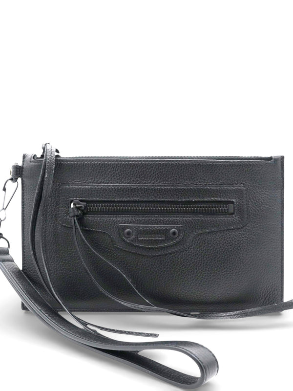 Leather Neo Classic Clutch Bag Black