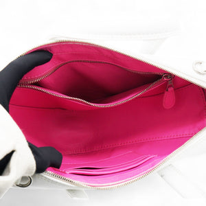 Leather Triangle Duffle White