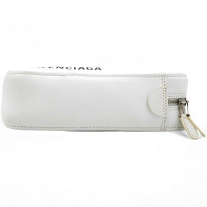 Leather Triangle Duffle White