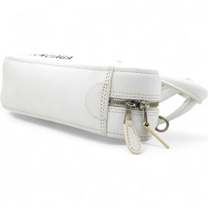 Leather Triangle Duffle White