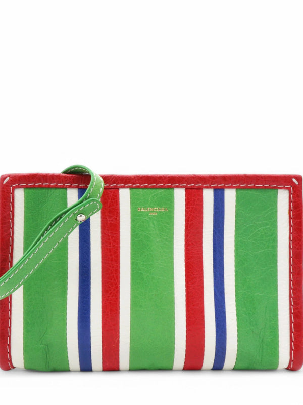 Veau Arena Multicolore Bazar Strap Clutch Green Blue Red White