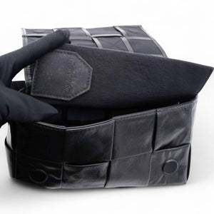 Nappa Maxi Intreccio The Belt Cassette Bag Black