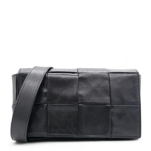 Nappa Maxi Intreccio The Belt Cassette Bag Black