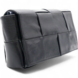 Nappa Maxi Intreccio The Belt Cassette Bag Black