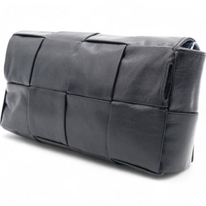 Nappa Maxi Intreccio The Belt Cassette Bag Black