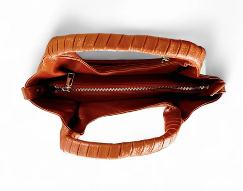 Brown Women Purse  Strap Multi Pocket Handbag