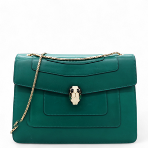 Serpenti Forever Shoulder Bag Emerald Green